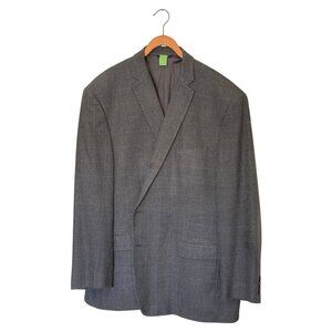 Ralph Lauren Gray Check Blazer Men's 52 Single Breasted 2 Button